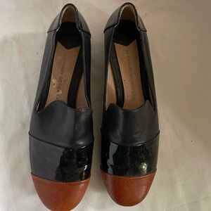 10 Crosby Derek Lam Shoes Flats Slip Ons Women Size 6M Black Natural Preowned